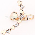 cheap new goods handmade alloy magnetic heart shape ear clip earring findings